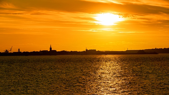 Suffolk view at sunset